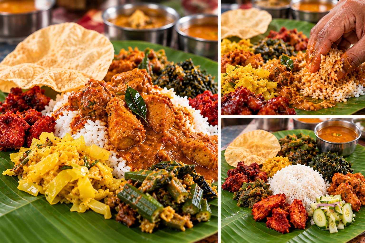 Banana leaf rice in Kuala Lumpur
