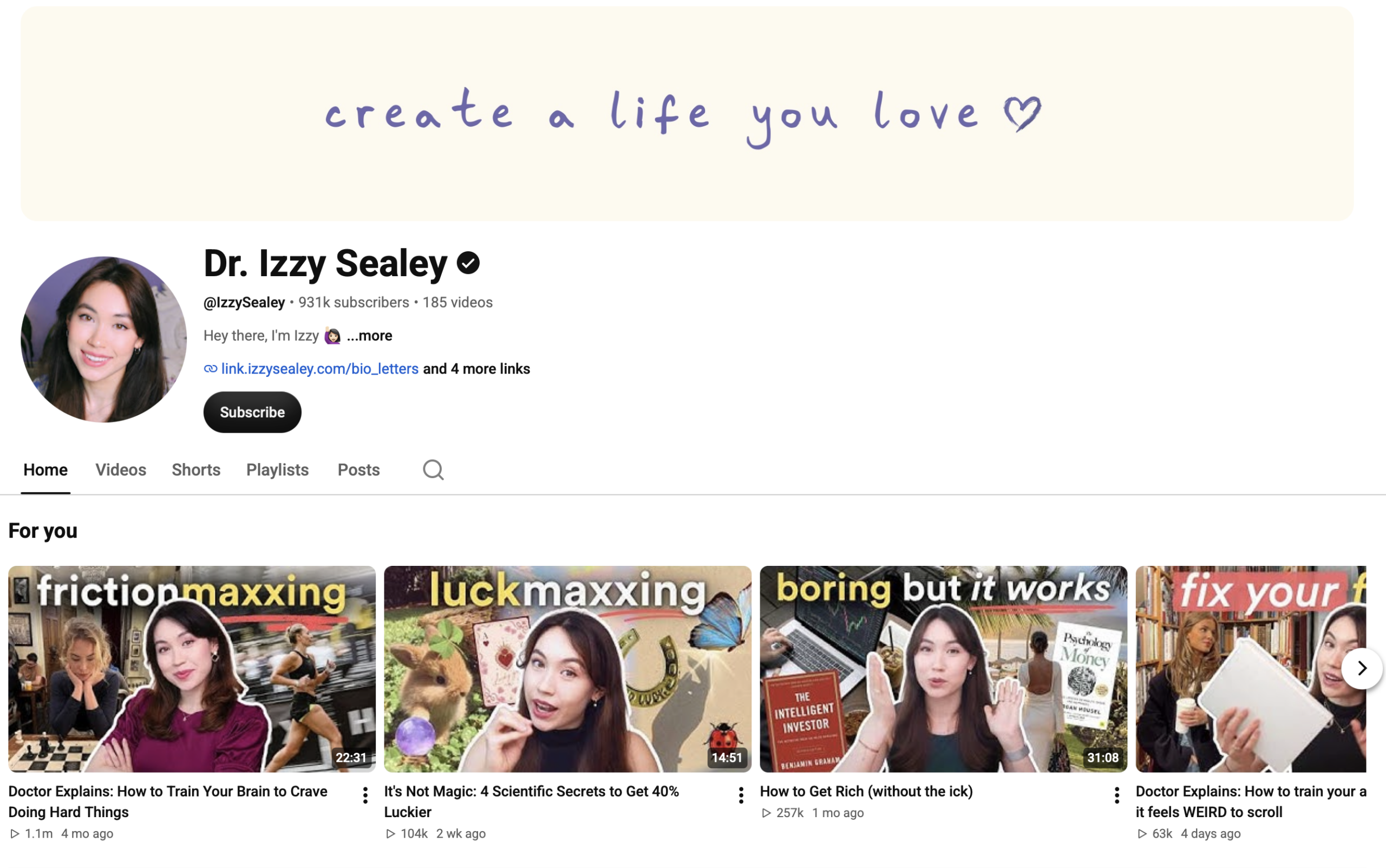 Dr Izzy Sealey YouTube channel, study tips and motivation from a UK doctor