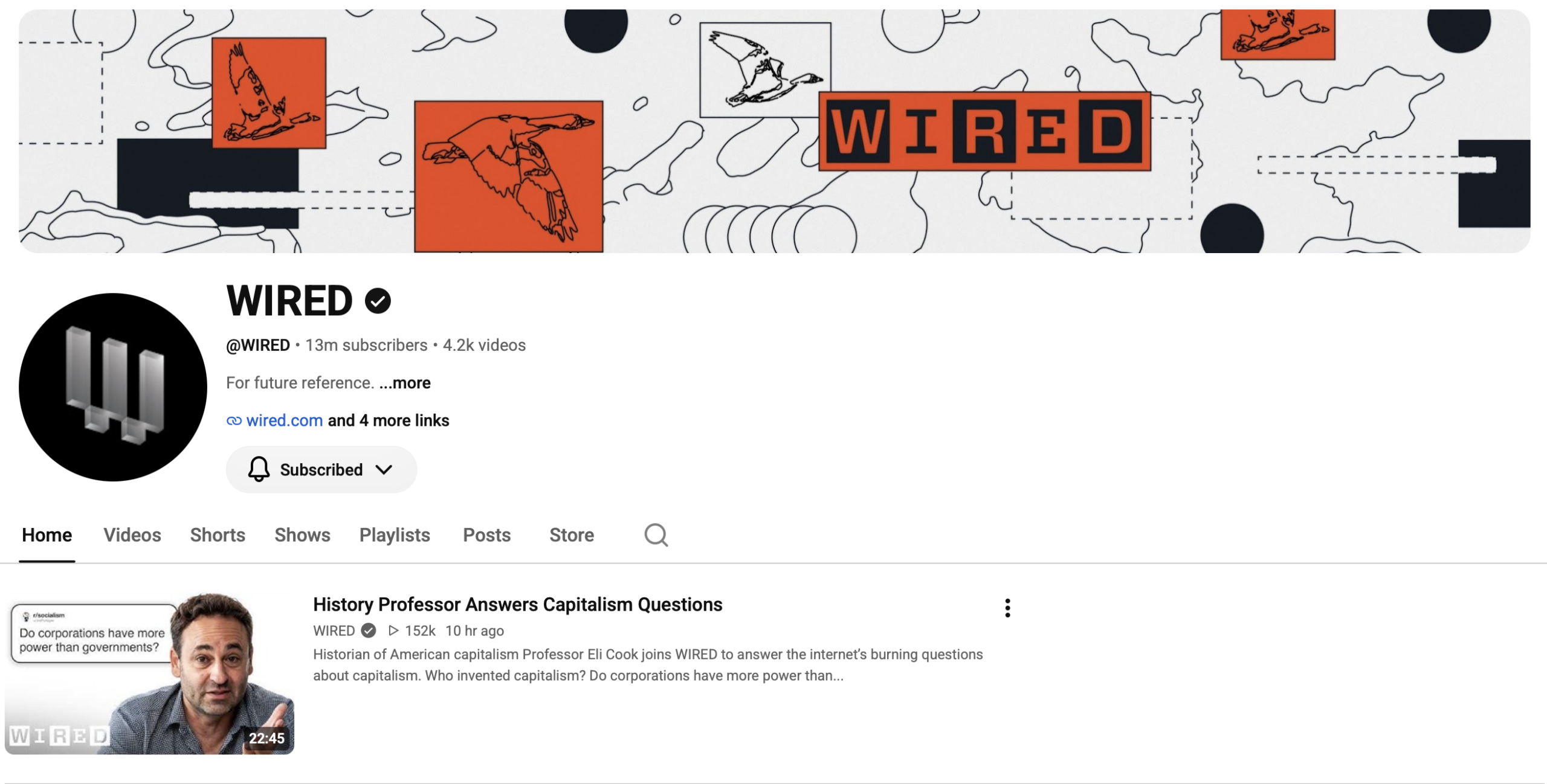 WIRED YouTube channel, experts explaining complex topics in simple English
